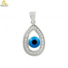 Gümüş Nazar Boncuğu Kolye Ucu